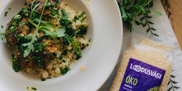 Kikerhernekotletid hirsi ja gremolataga 