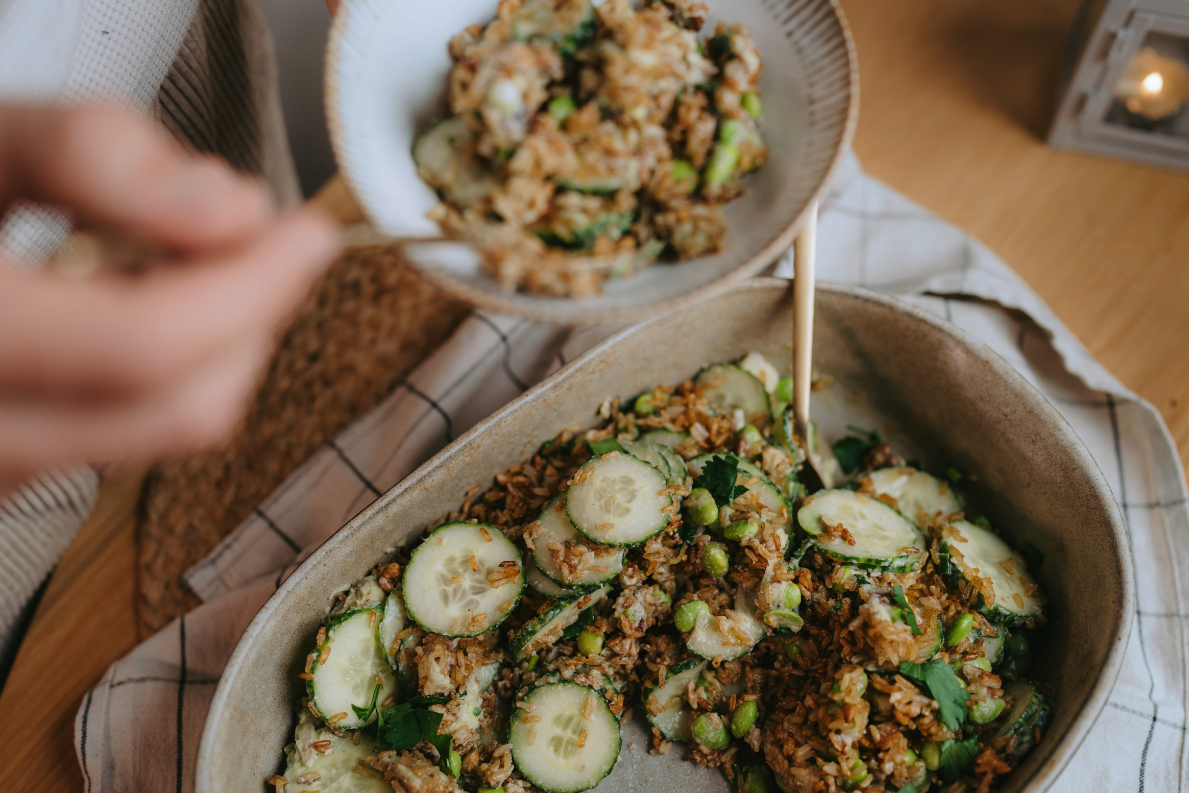 Krõbeda riis salat